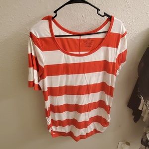 Red and white striped shirt
